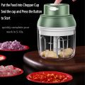 ElectricFood Chopper,250ML Portable Garlic Chopper with USB Charging Function,Food Slicer for Onion Vegetables Chili Ginger Meat Nuts Fruits Salad (Green). 