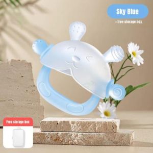 【WITH BOX】 Rabbit Sleeve Hand Teether PP Silica Fruit Can Be Sterilized at High Temperature