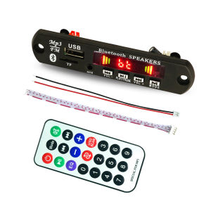 【Original + 24 hours delivery】12V With Power Amplifier Wireless Bluetooth 5.0 MP3 Decoder Board Color Screen with Recording Call with Bluetooth USB TF FM Radio MP3 Player Audio Accessories