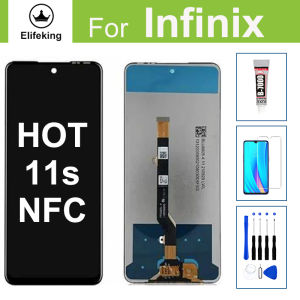 LCD For Infinix Hot 11s NFC Display Touch Digitizer Assembly Touch Screen With Free Tempered Glass+Glue+Tools