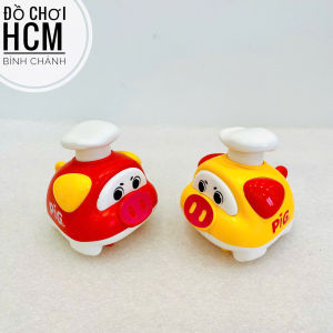 [ẤN ĐẦU CHẠY] Đồ chơi xe Lợn con chạy cót nhấn cho bé thích động vật mô hình xe ô tô mini heo con kéo cót mượt mà K063