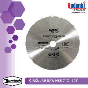 Kodenki Circular Saw Blade 7" x 150T HSS Saw Blade Mata Potong Kayu Triplek Plastik Plywood Pipa PVC Bambu Papan Pisau Potong Circle Saw 7 Inch Mata 150T HSS - Mata Gergaji Circle 7 Inci Potong Kayu For Wood