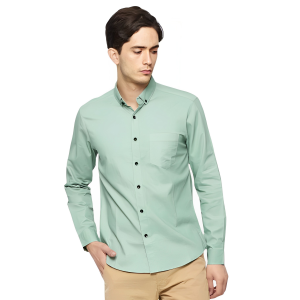 Baju Kemeja Pria Dewasa Polos Lengan Panjang Slimfit Polosan Bahan Katun