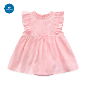 [SG] 0-12m Baby Girl Dress | 100% Cotton Pretty Photo Shooting Birthday Dress Newborn Gift Idea | Pink White - My First Wardrobe MFWA4G2