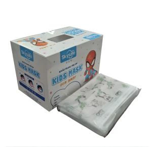 Khẩu trang cho bé khẩu trang y tế trẻ em khẩu trang kháng khuẩn cho bé hộp 50 cái mix nhiều màu - Green Pharma