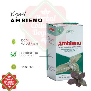 Obat herbal alami untuk meredakan ambien wasir dan gejalanya dengan kapsul Ambieno