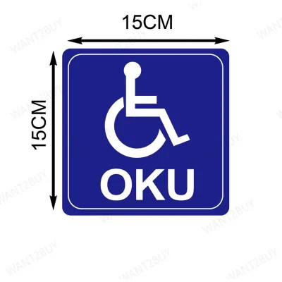 UMI 12cm 15cm OKU Sign Windshield Sticker JPJ Approved OKU Car Sign OKU Windscreen Sticker For Car Pelekat Kereta OKU