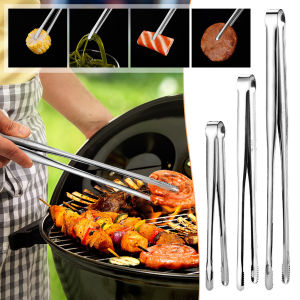 Warm Homie Stainless Steel Barbecue Tongs Japanese Bread Tongs Steak Tongs Lengthened Barbecue Cliip Kitchen Gadgets