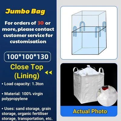 1 Ton Jumbo Bag 1ton / Industrial Jumbo Bag Used Ton Bag 70cm X 70cm X 80cm 90cm X 90cm X 110cm Bulk Bag Tan Pek 吨包 吨袋