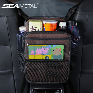 Durable Leather Car Pocket Handbag Holder Waterproof Car Middle Seat Storage Organizer Children Barrier
