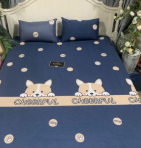 Bộ 3 món ga gối cotton poly (1 ga + 2 vỏ gối) - decor phòng ngủ các mẫu mã đa dạng - Bầu Trời Sao Búp Bê Tím Cây Thông Đen...
