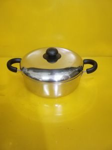 Nồi lẩu (chảo) inox nội địa Nhật size 24cm cao 8cm (mã 546) Dùng được bếp từ