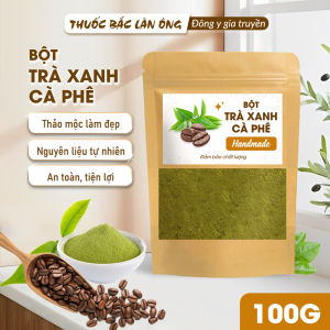 Bột trà xanh cafe 100g tẩy da chết làm sạch sâu hỗ trợ giảm cân hiệu quả