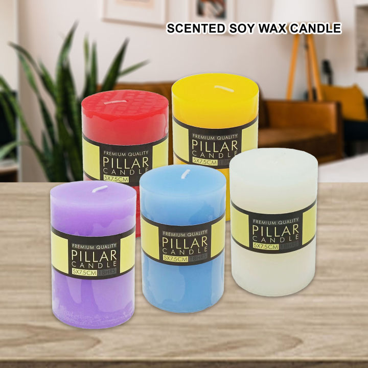 ZIYANG Original Scented Candle Soy Wax Candle Smokeless Pillar Candle ...