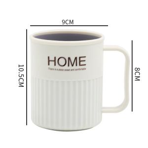 Nordic Gargle Cup PP Plastic Tooth Cup with Handle Bathroom Mouthwash Cup Home Toothbrush Cup 4 Colors