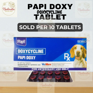 Papi Doxy 81.54 mg Tablet Doxycycline Antibacterial (For Animal Use Only)