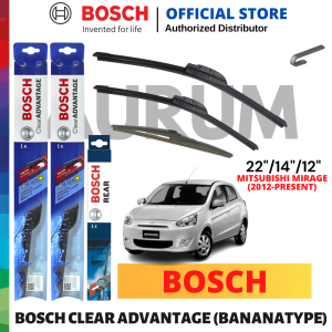 Bosch Clear Advantage Wiper Blade set for Mitsubishi Mirage HB 2012-PRESENT (22/14/12) 3PCS