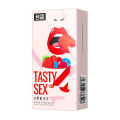 Bao cao su Oral Tasty S.E.X, quan hệ bằng miệng, hương dâu, bcs miệng, hộp 10 bcs. 