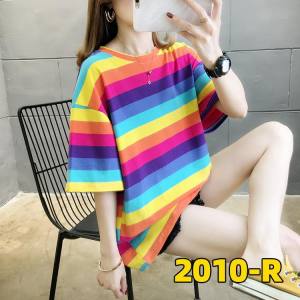 เสื้อยืดผู้หญิง Oversize ทรงหลวม เสื้อยืดแฟชั่น สไตล์เกาหลี ลายฮิตสำหรับสาวๆ  น่ารักสดใส เสื้อยืด