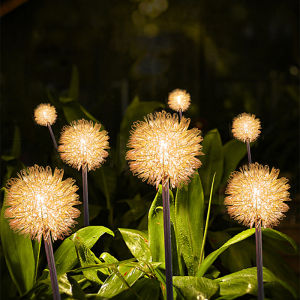 LED Solar Light Christmas Garden Decoration Garland Street IP65 Waterproof Solar Aluminum Wire Dandelion String Lights New Year Holiday Patio Decor Festoon