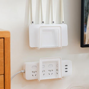 Wall Mounted Router Bracket Wireless WIFI TV Set-Top Box Wall Hanging Power Strip Storage Rack