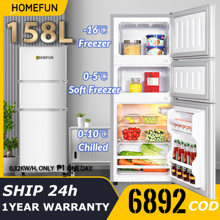 HOMEFUN Refrigerator inverter with Freezer Inverter Adjustable Shelves