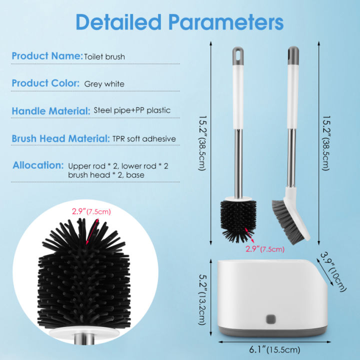 Toilet Brush And Bracket Set With Ventilation Bracket And DripProof
