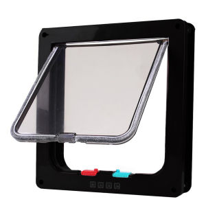 LETIGO Professional ABS Adjustable Dog Cat Flap Door Kitten Puppy 4 Way Security Lock