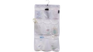 MISSLO 8 Pockets Mesh Shower Organizer Hanging Caddy with Rotating Hanger Quick Dry Bathroom Storage (White)