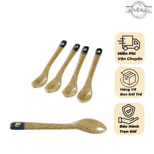 Thìa Cafe Gốm Bát Tràng Chính Hãng Màu Nâu