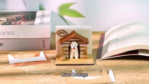 3D Calendar Dog Time Piece Calendar 2025 Tear Away CalendarTorn Paper Carving 3D Art Calendar Creative Desktop Ornaments