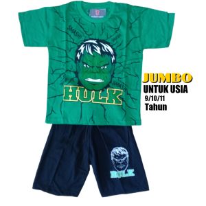 Setelan Kaos Anak Laki Laki Lengan Pendek Kaos dan Celana Jumbo Bergambar Karakter kartun Lucu Super Herro Batman Spidermen Umur Usia 9 10 11 Tahun-KIDZTUBS1824013124