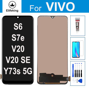 จอ LCD ขนาด6.44นิ้วสำหรับ VIVO ที่ V2025 V20/V2022 V20 SE/S6/V2031A S7e/Y73s 5G สำหรับเปลี่ยนชิ้นส่วนจอสัมผัสแอลซีดีของเครื่องแปลงดิจิทัล