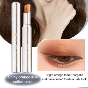 【FAMMY FAEY】A Touch of Three-Color Gradient Eye Shadow Stick Gradient Eye Shadow Stick Lazy Beginners to Complete the Makeup with One Stroke Delicate Pearlescent Fine Earth Color Eye Shadow