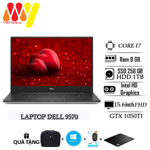 Laptop Dell XPS 9570 dòng máy cao cấp core i7 Ram 8gb ổ cứng SSD 128GB + 1TB GTX 1050Ti màn hình 15.6inch FHD máy tính xách tay zin cao cấp