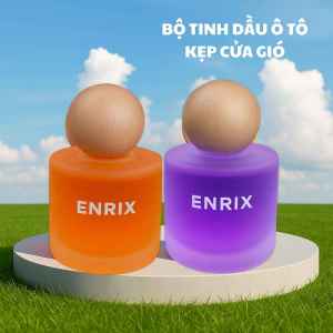 Combo 2 lọ nước hoa ô tô hương Quả Bưởi + Mâm xôi Enrix Blank cao cấp tinh dầu ô tô khử mùi xe ô tô hương dịu nhẹ
