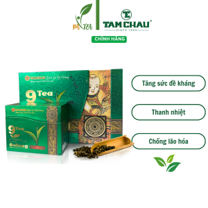 TRÀ OOLONG TÂM CHÂU 9 TEA Gói Đơn Chống Lão Hóa 320G - Hỗ Trợ Tim Mạch & Đường Huyết