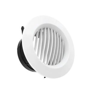 UNQIN 75-200mm Round Air Vent Extract Valve Adjustable White Ducting Ventilation Cover Exhaust Hood Plastic Air Vent Extract Valve Grille Kitchen Bath