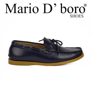 Mario D Boro Mens Casual Boat Shoes Mw 22339 Dark Brown/Navy Blue C16