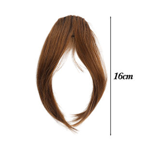 วิกผมสังเคราะห์ผมหน้าม้าปลอมผมหน้าม้าแบบคลิปหนีบผมส่วนตรงกลางของผู้หญิงแฮร์พีซธรรมชาติที่มองไม่เห็น