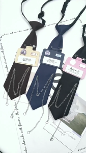 Pre Tied Tie for Girls Senior School Lady Pre-tied Tie Elegant Look for Business and Office Use