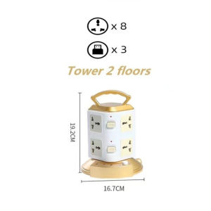 3 Meter Wire Space Saving Universal Tower Extension Socket Plug Dual USB Port 2/3/5 Tiers/Soket