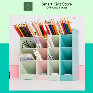 Rak Mini 4 Sekat Serbaguna / Rak Laci Plastik 4 Slot Pulpen Spidol / Desktop Drawer