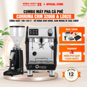 [Hàng sẵn] COMBO máy pha cafe Gemilai 3200B và máy xay 020 chuyên dùng bán cà phê mang đi công suất 130-150 ly mỗi ngày