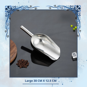 Sekop Es Stainless Steel 3 Ukuran Murah / Sendok Tepung Serbaguna / Sekop Stainless Tebal Terbaik