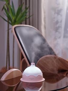 Cute Cat Air Humidifier Ultrasonic Cool Water Aroma Diffuser For Home Bedroom With Warm Night Light USB Mute Humidifier 250ml