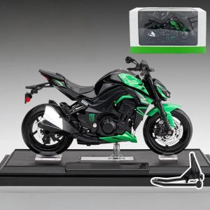 2026 1:12 Kawasaki Z1000 Street Cars Motorcycle Diecast Model Car Alloy Metal Shock Absorption Sound Light Simulation Motors For Boys