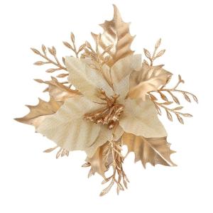 Christmas Poinsettia Artificial Flower Ornaments Party Supplies False Flowers Decorations for Holiday