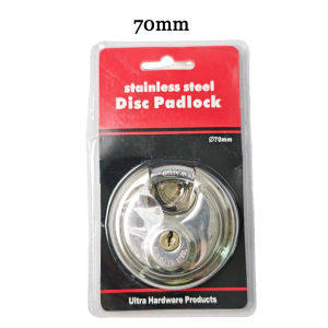 Stainless Steel Anti-Theft Padlock Disc Round Lock for Warehouse Door Bicycle and Window