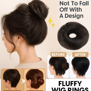 Ball Head Wig Hoop Fluffy Hair Volume Wig Lazy Styling Aids丸子头蓬松假发圈